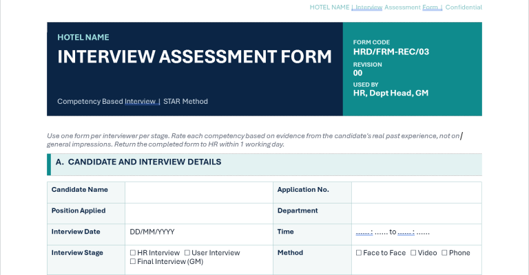 Interview Assessment Form